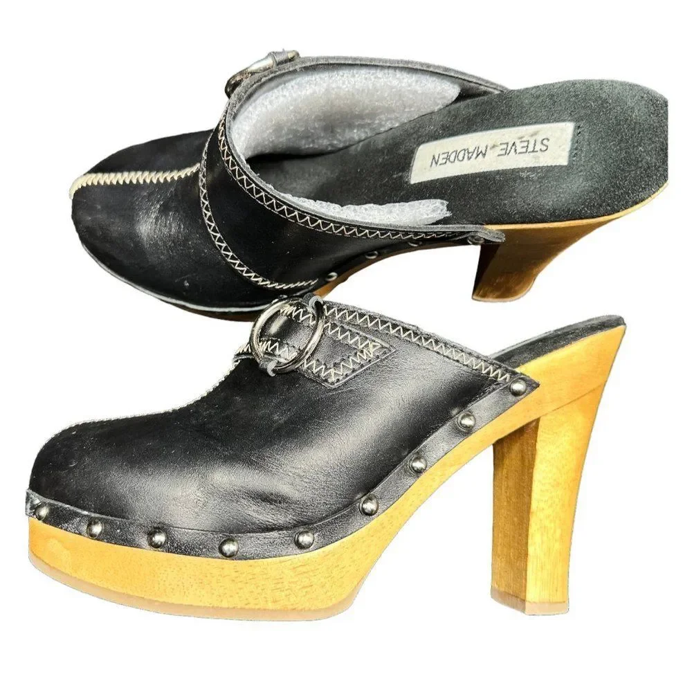 Vintage Steve Madden Faris Heeled Clog (8B)